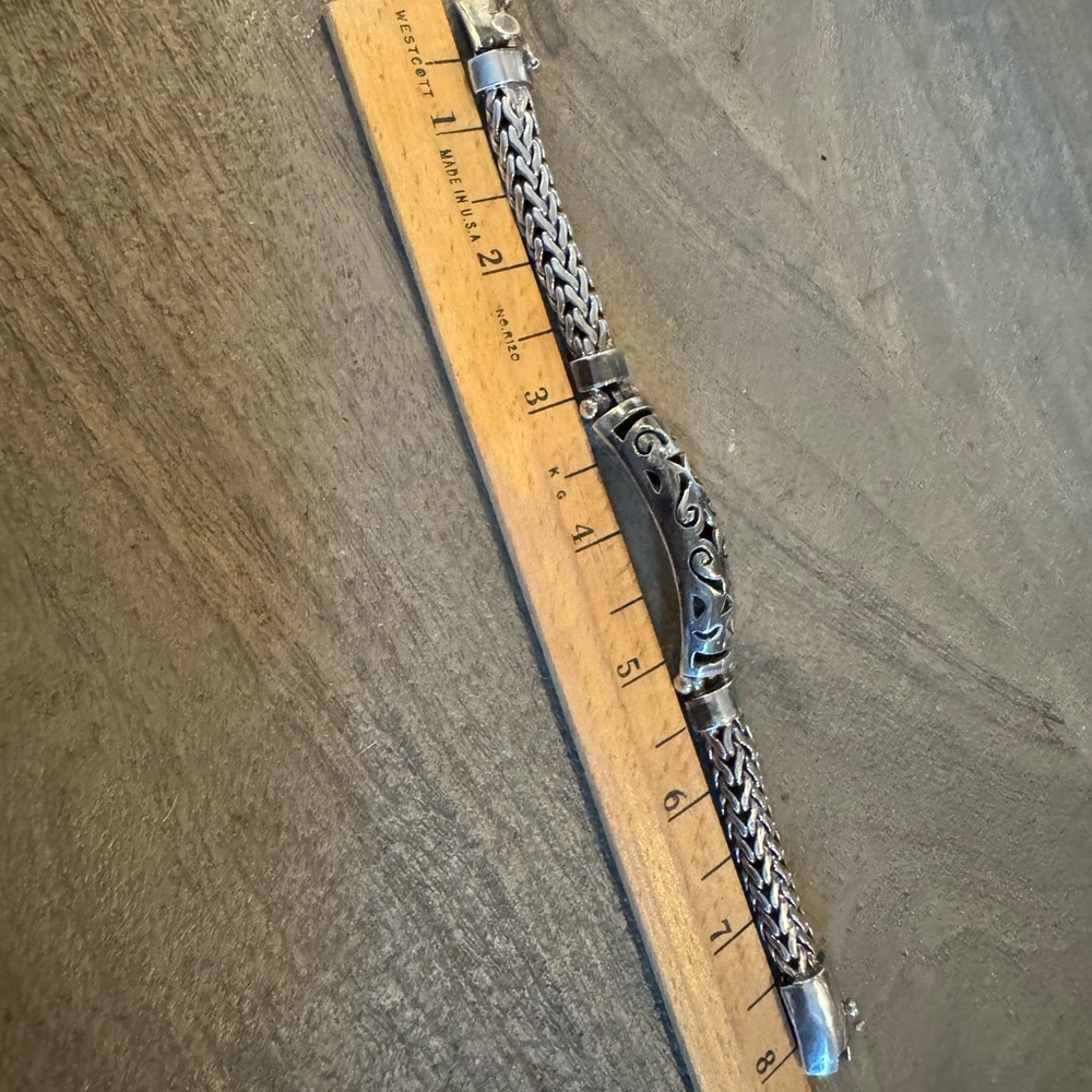 Artisan Handmade Sterling Silver Braided Bracelet 72.7g - Picture 8 of 10